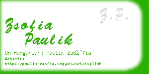 zsofia paulik business card